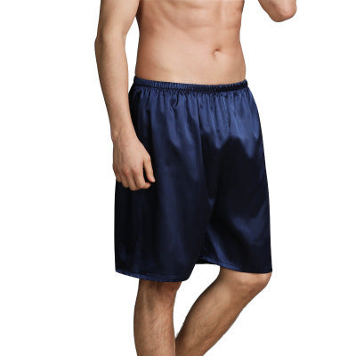 Silk Pajamas, Skin Friendly Single Pants, Large Beach Pants, Men'S Shorts, Breathable And Relaxed In Summer