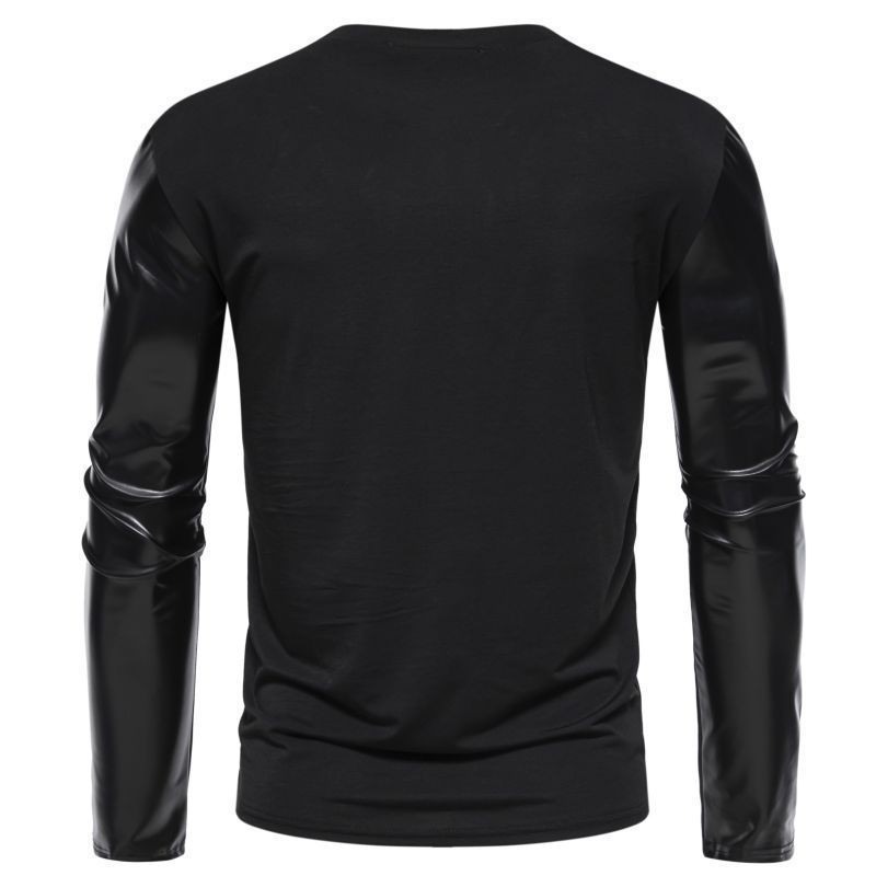 Men's Fashion Casual Bottoming T-shirt Plus Size Round Neck