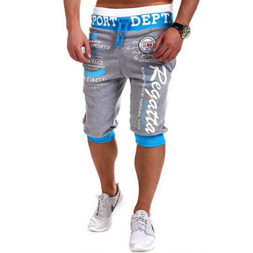 Men's printed cropped trousers