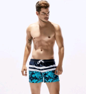 New men's beach pants casual shorts quick-drying seaside hot spring bathing trunks