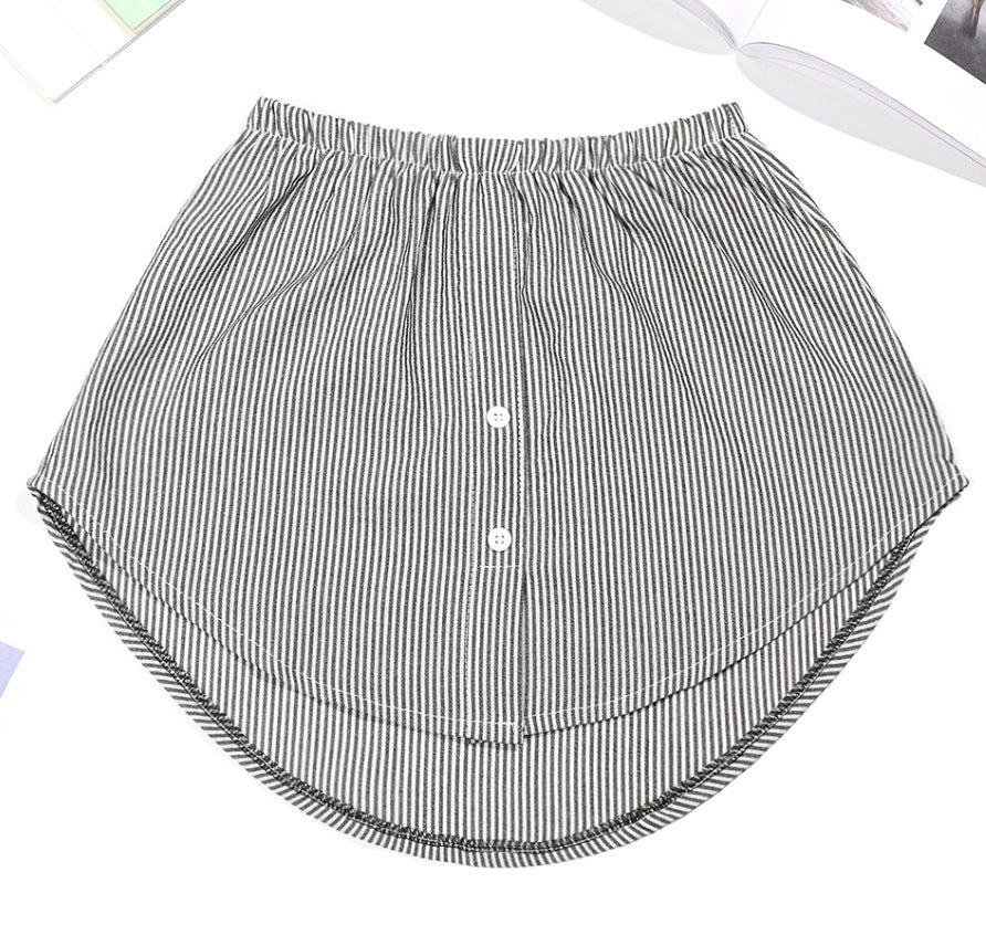 European And American New Bottoming Striped Irregular Skirt