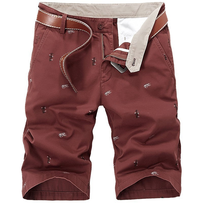 Cotton loose five-point pants overalls casual pants