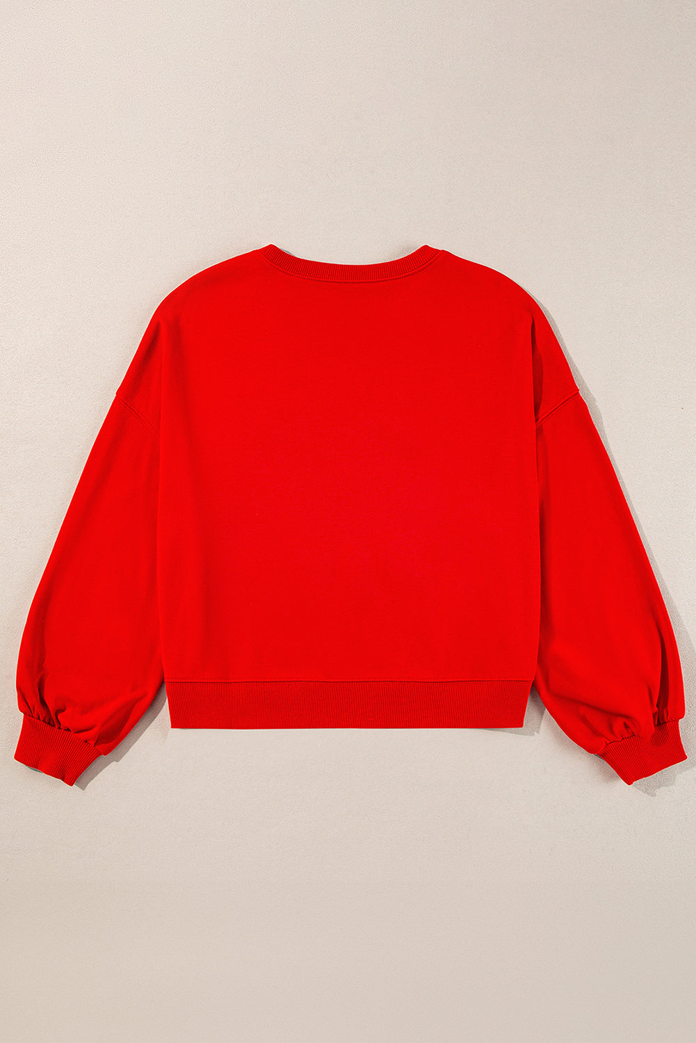 Fiery Red TOUCH DOWN Football Graphic Pullover Sweatshirt