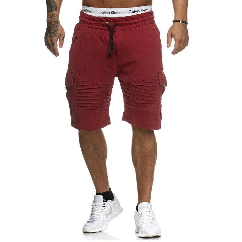 Sports Shorts Men's Casual Pants Sports Pants Striped Pockets Slim Fit