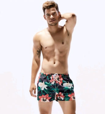 New men's beach pants casual shorts quick-drying seaside hot spring bathing trunks