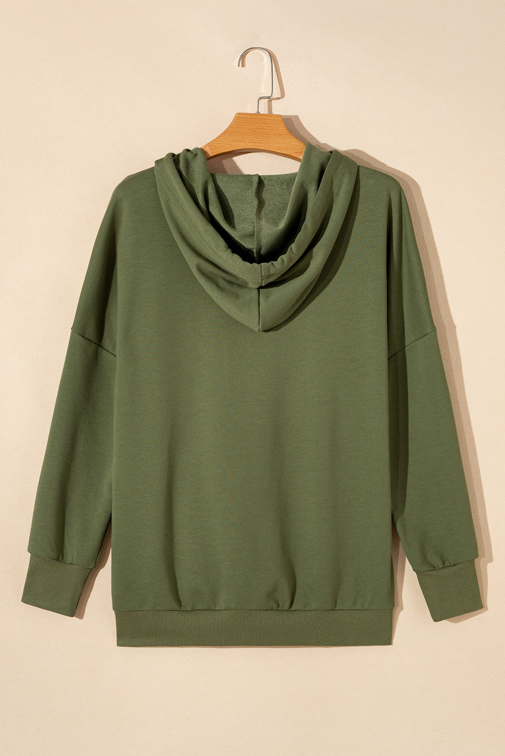 Mist Green LOVE Letter Graphic Drop Shoulder Oversize Hoodie