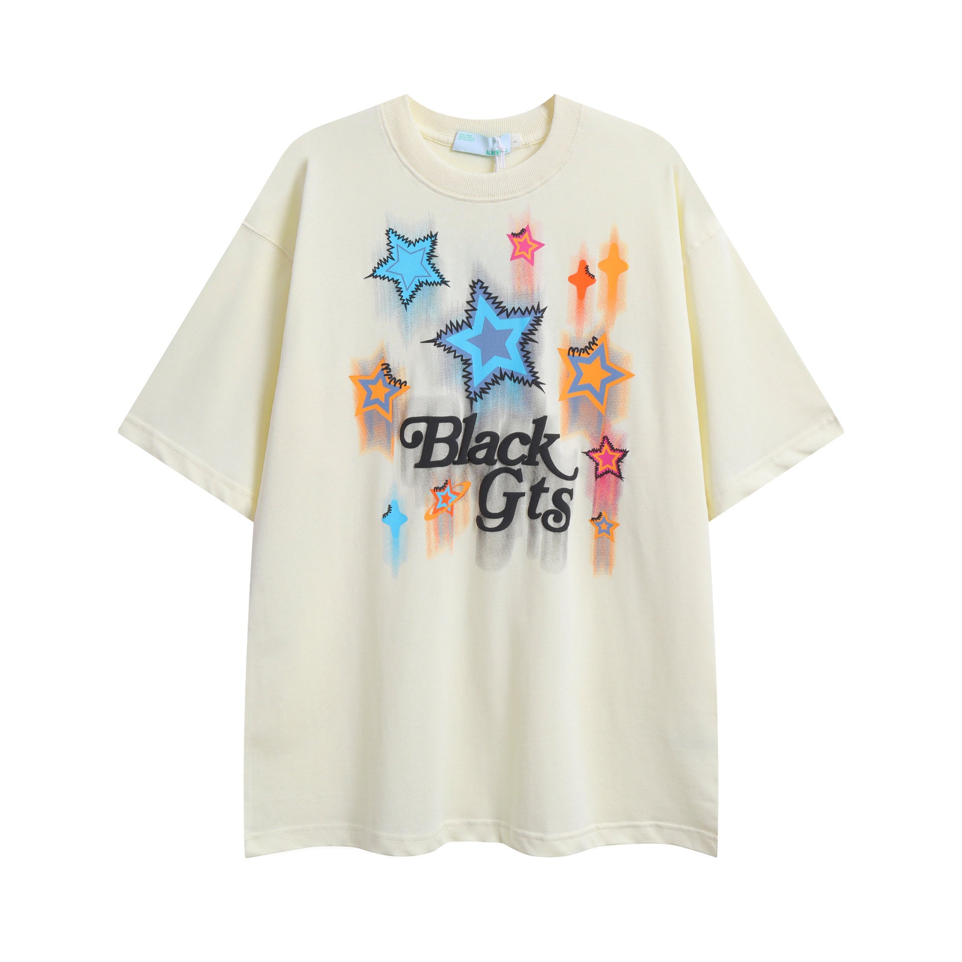 Printed Loose Star Letters T-shirt For Men