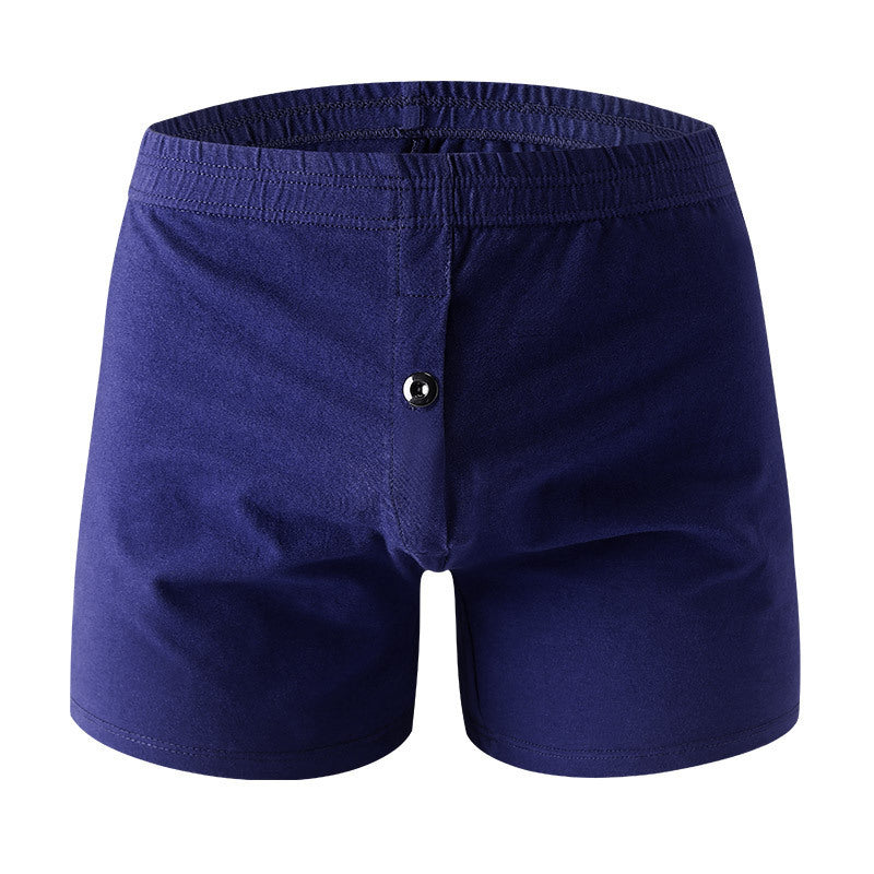 Solid Color Cotton Boxer Shorts Sexy