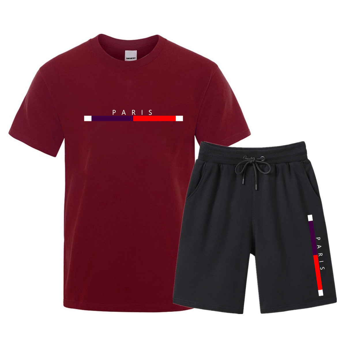 Men's Cotton T-shirt Cotton Shorts Two-piece Fashion